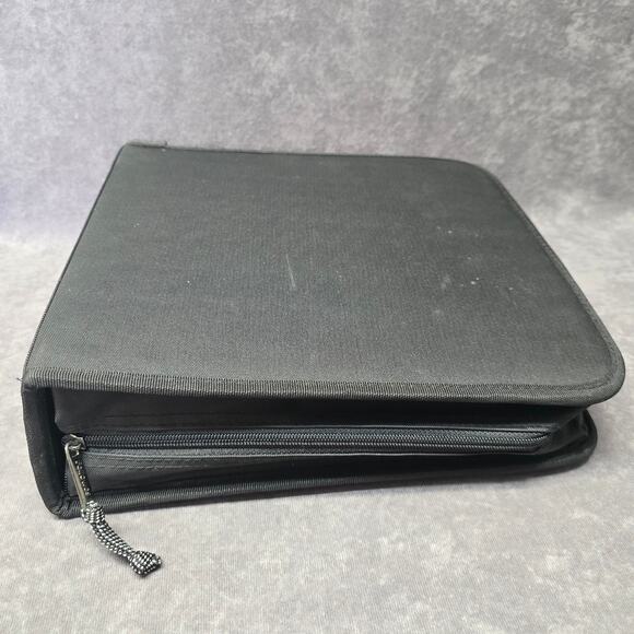 Fellowes Black CD Carrying Case w. Handle Holds 224 DVD CD's Music Movies - Picture 8 of 12